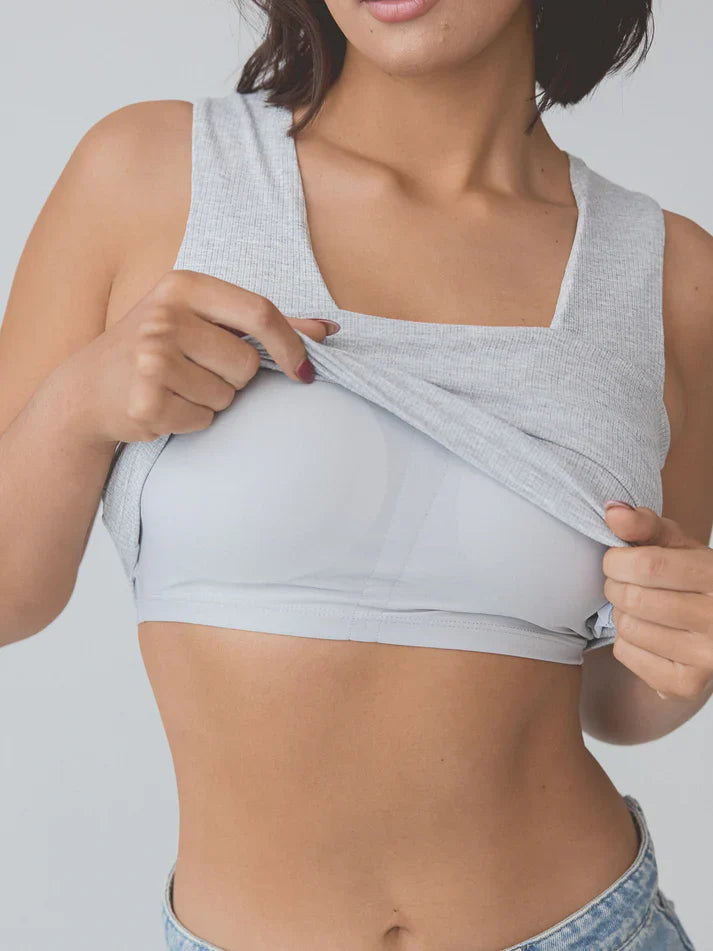 Klassy Ribbed Scoop Tank Brami