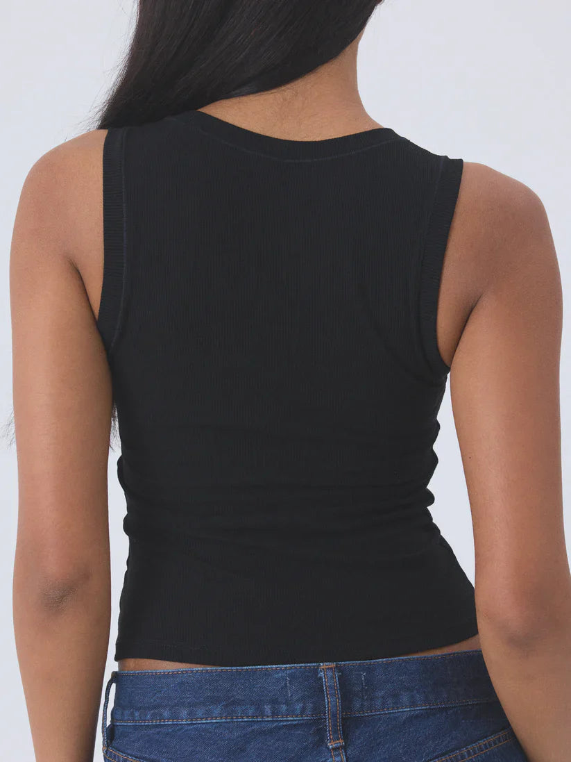 Klassy Chunky Binding Ribbed Square Neck Tank