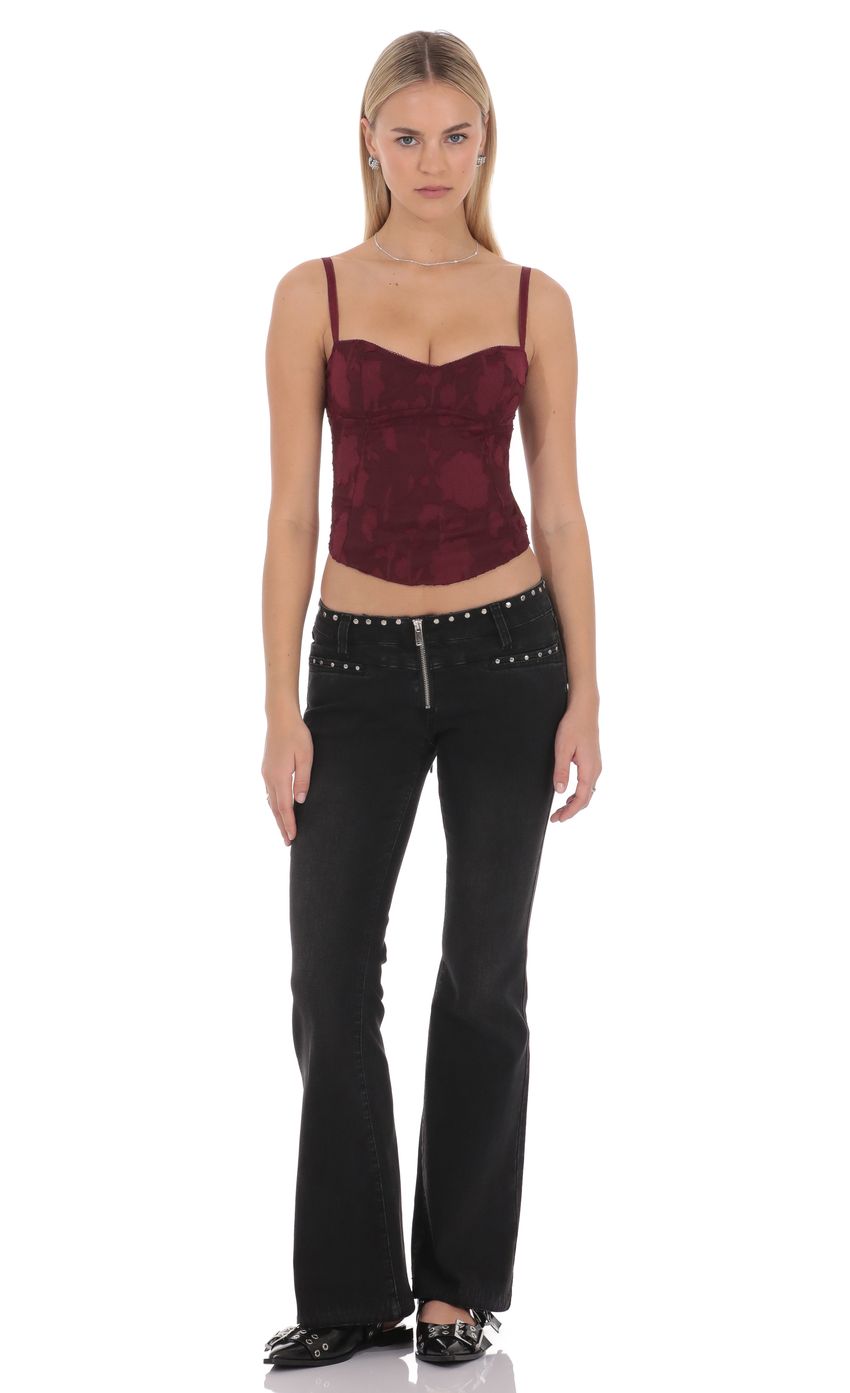 Lucy In The Sky Simone Studded Low Rise Jean