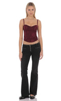 Lucy In The Sky Simone Studded Low Rise Jean
