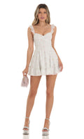 Lucy In The Sky Floral Chiffon Dress in White