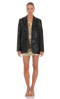 Lucy In The Sky Maria Faux Leather Blazer