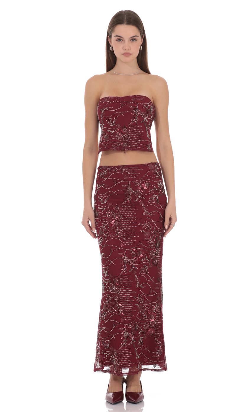 Lucy In The Sky Valence Embellished Maxi Skirt