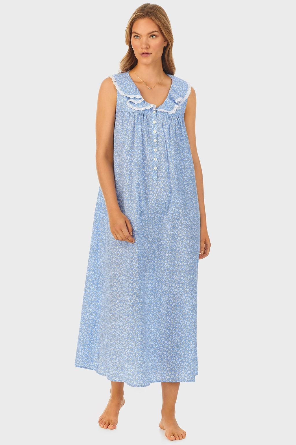Lanz of Salzburg Women's Daisy Cotton Dream Long Nightgown