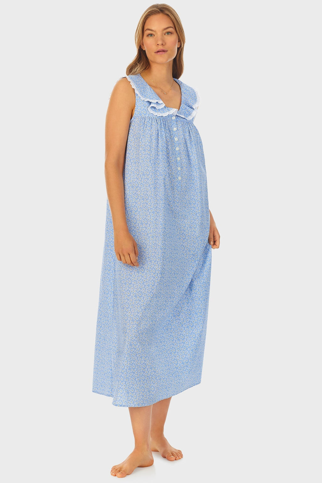 Lanz of Salzburg Women's Daisy Cotton Dream Long Nightgown