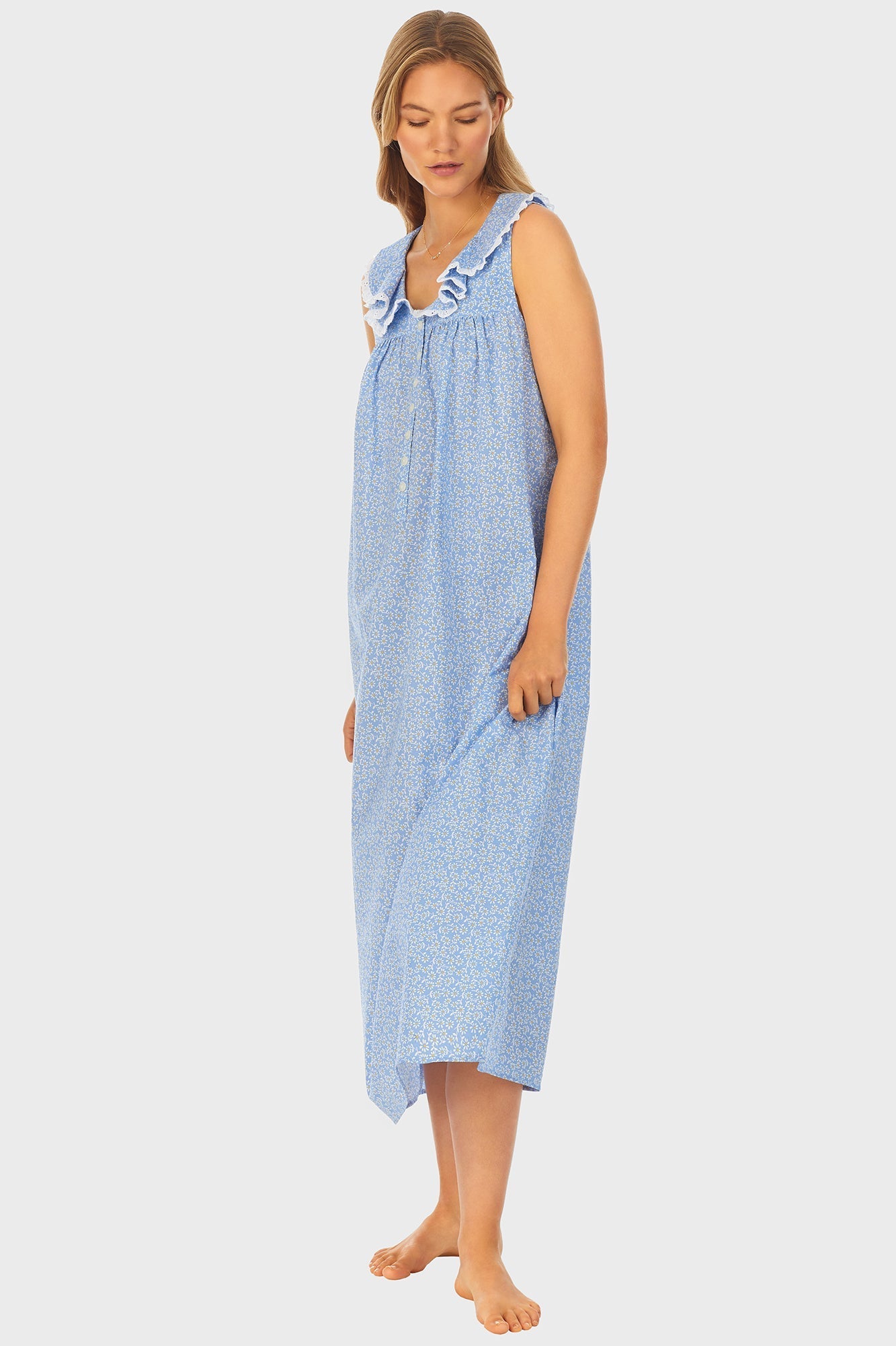 Lanz of Salzburg Women's Daisy Cotton Dream Long Nightgown