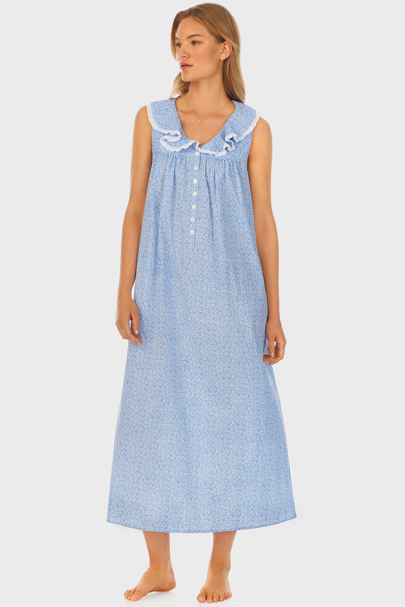 Lanz of Salzburg Women's Daisy Cotton Dream Long Nightgown