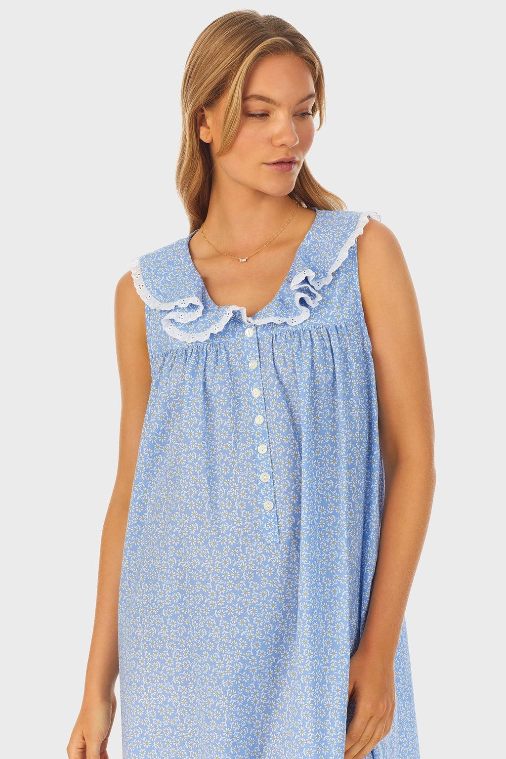 Lanz of Salzburg Women's Daisy Cotton Dream Long Nightgown