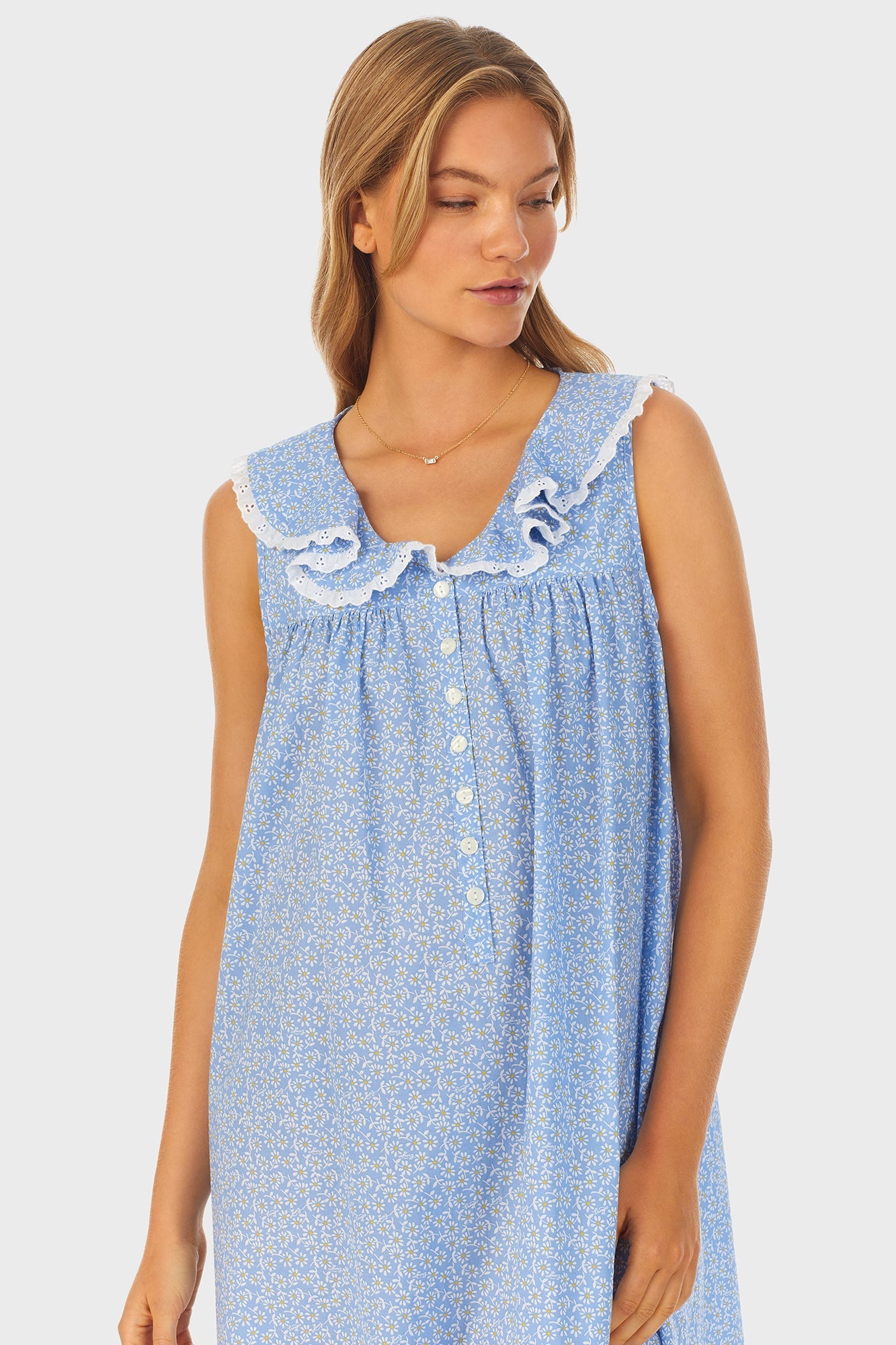 Lanz of Salzburg Women's Daisy Cotton Dream Long Nightgown