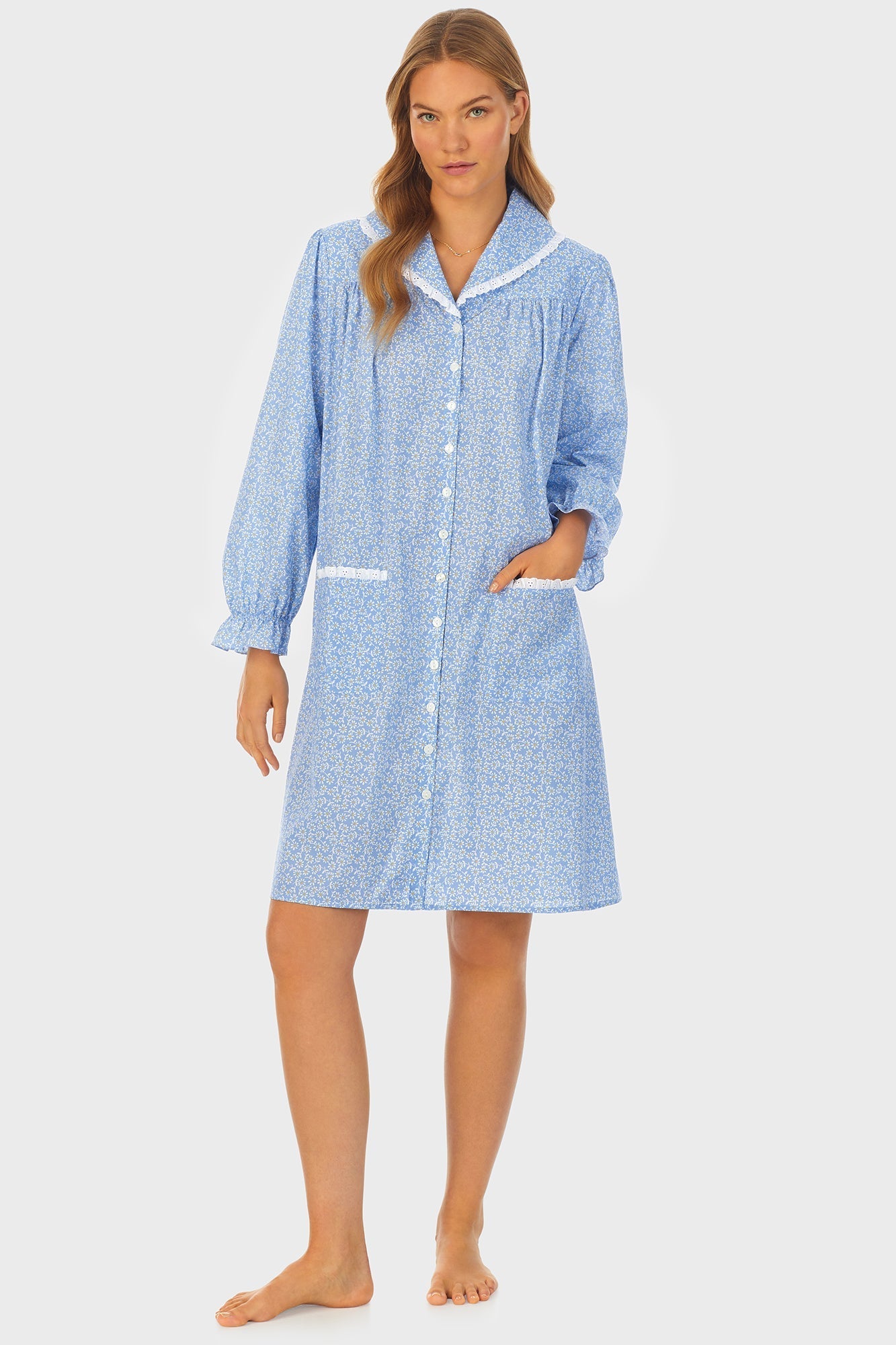 Lanz of Salzburg Women's Daisy Cotton Dream Short Robe/Dress