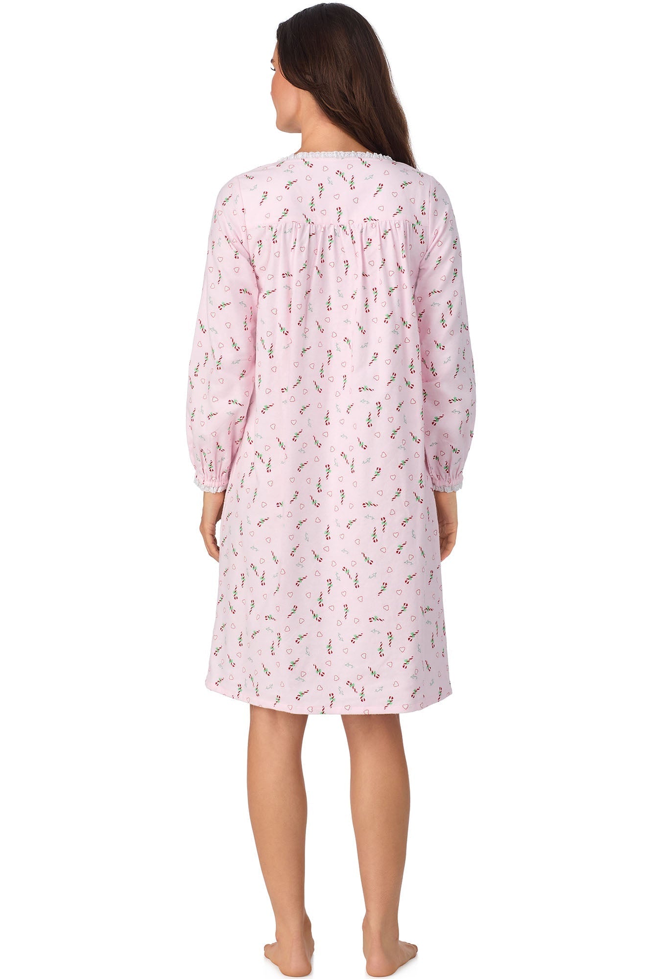 Lanz of Salzburg Women's Candy Canes Waltz Flannel Gown