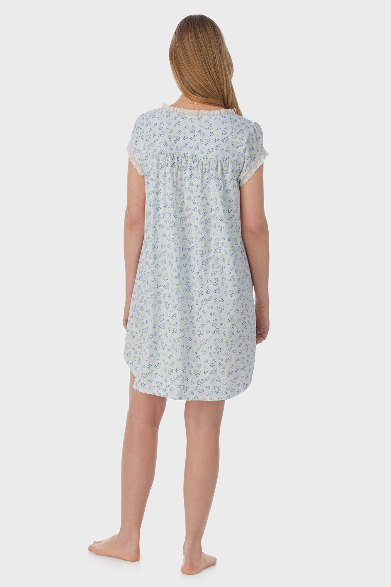 Lanz of Salzburg Women's Tulip Knit Cap Sleeve Short Nightie