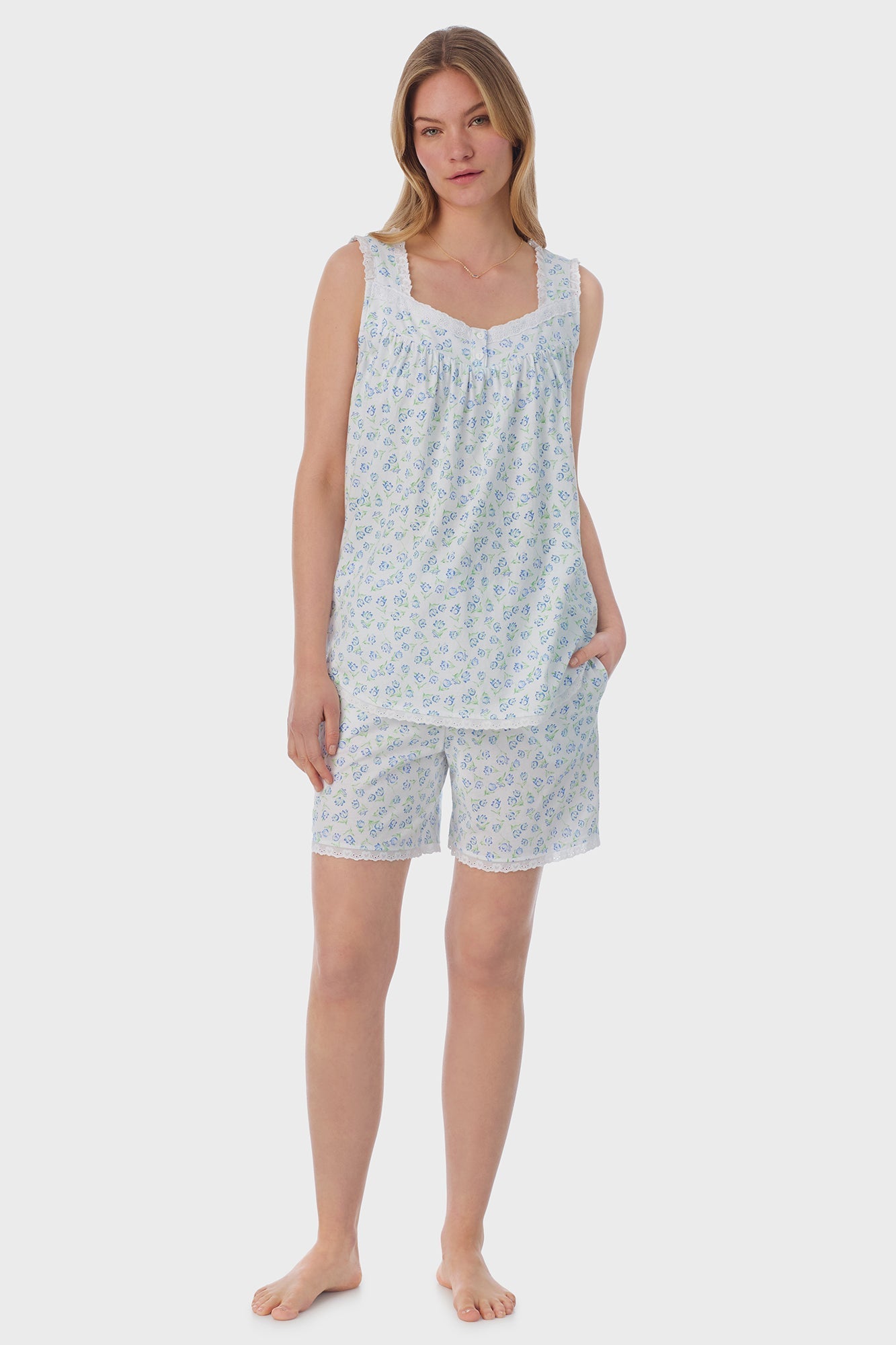 Lanz of Salzburg Women's Tulip Knit Shortie Pajama