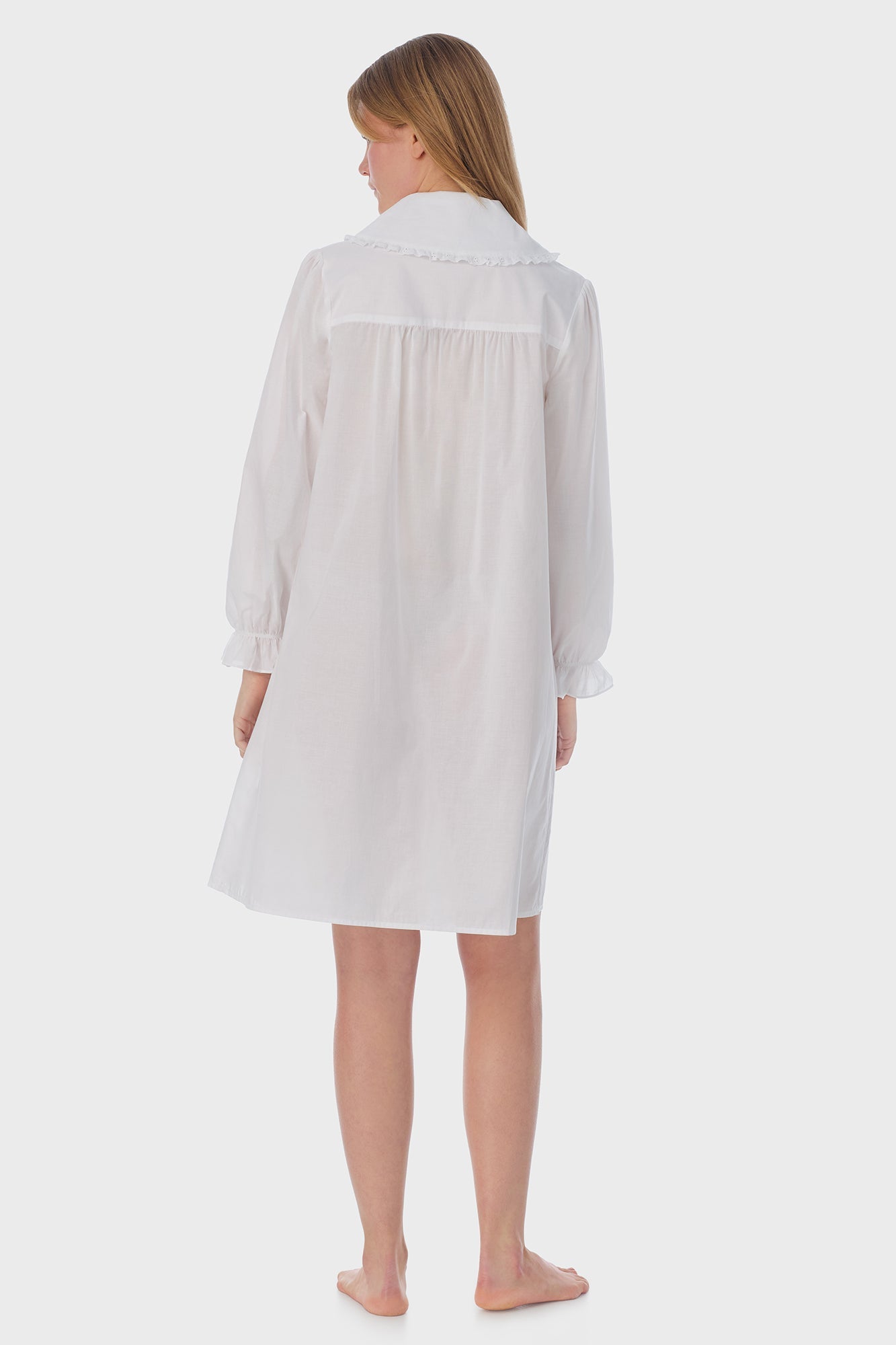 Lanz of Salzburg Women's White Cotton Dream Short Robe/Dress