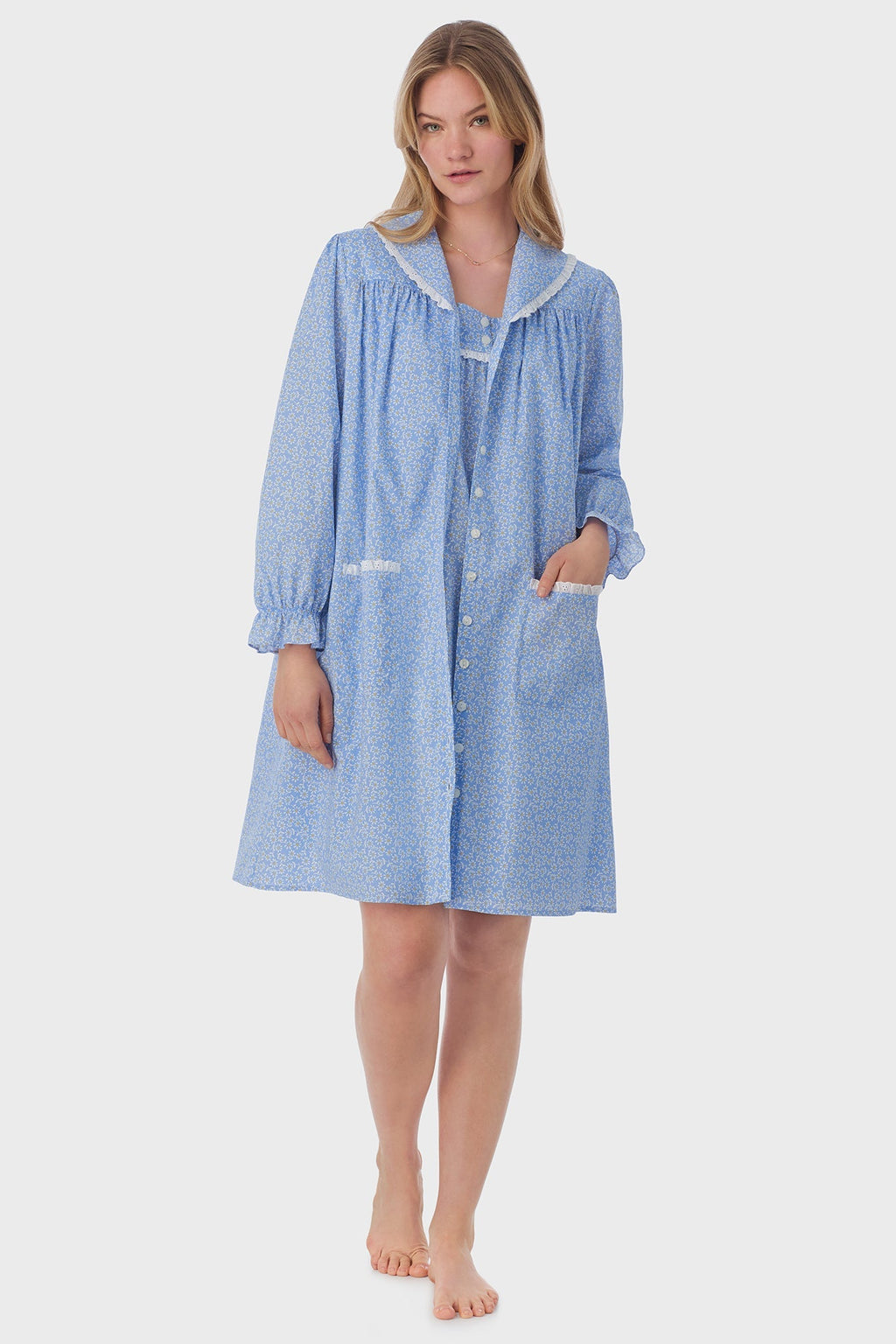 Lanz of Salzburg Women's Daisy Cotton Dream Short Robe/Dress