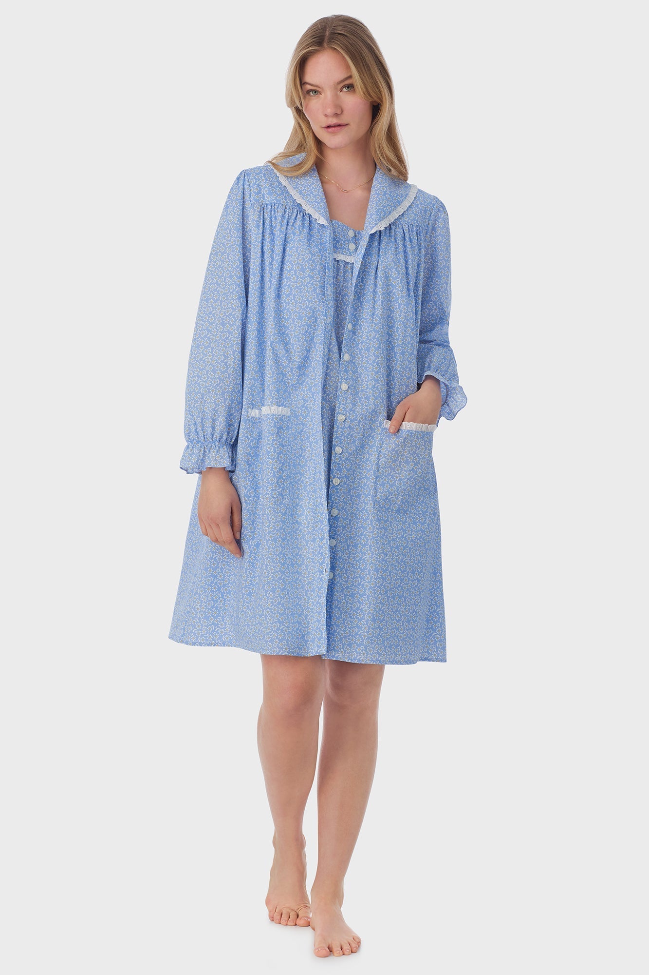 Lanz of Salzburg Women's Daisy Cotton Dream Short Robe/Dress