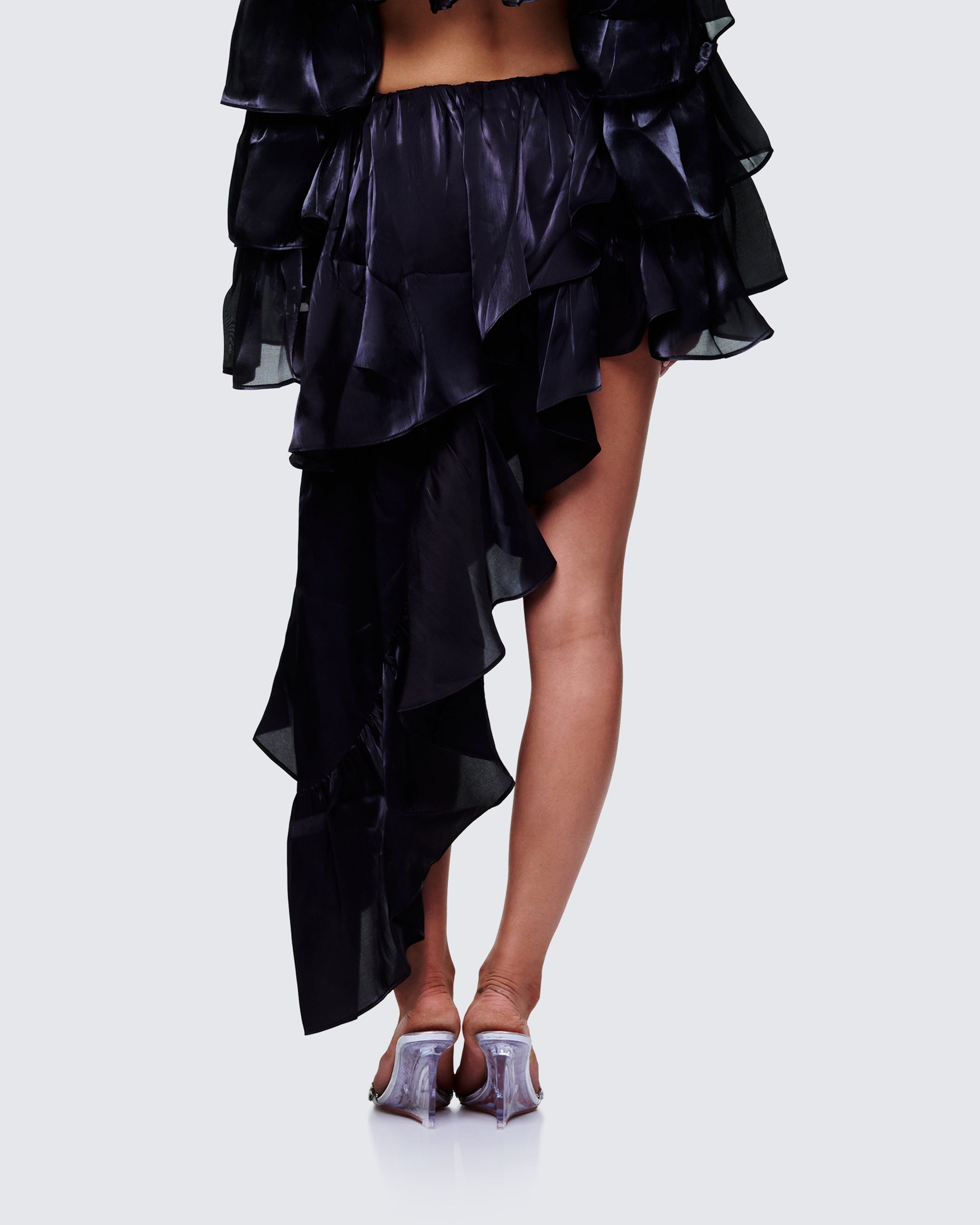 Finesse Skipper Ruffle Asymmetrical Skirt