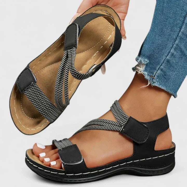 Nabalu Women’s Orthopedic Sandals with Crisscross Straps