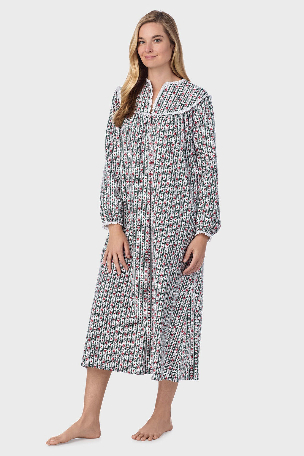 Lanz of Salzburg Women's Hunter Tyrolean Flannel Gown