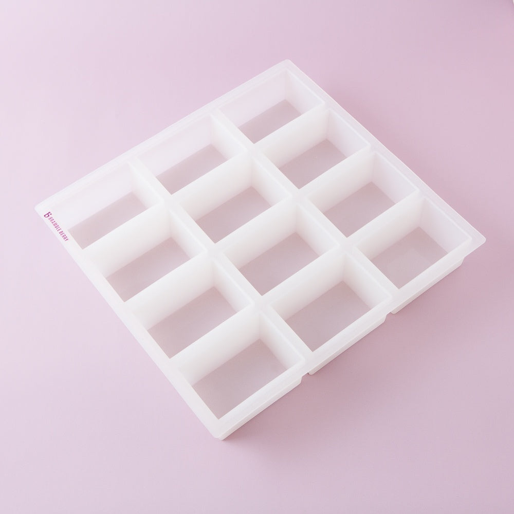 Bramble Berry 12 Bar Rectangle Silicone Mold - 1 mold