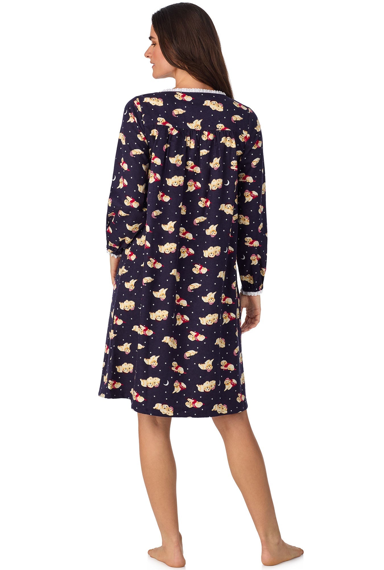 Lanz of Salzburg Women's Cuddly Labs Waltz Flannel Gown