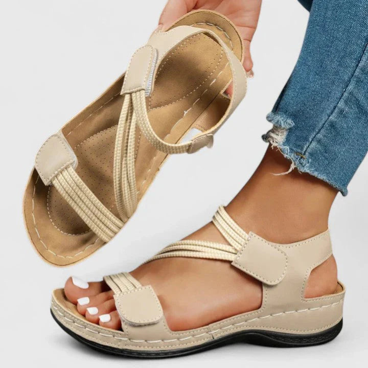 Nabalu Women’s Orthopedic Sandals with Crisscross Straps