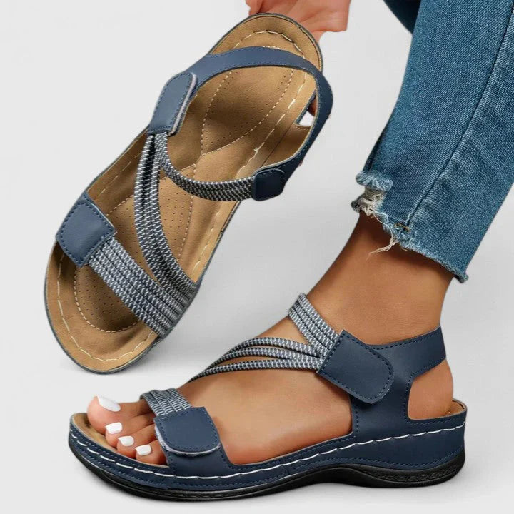 Nabalu Women’s Orthopedic Sandals with Crisscross Straps