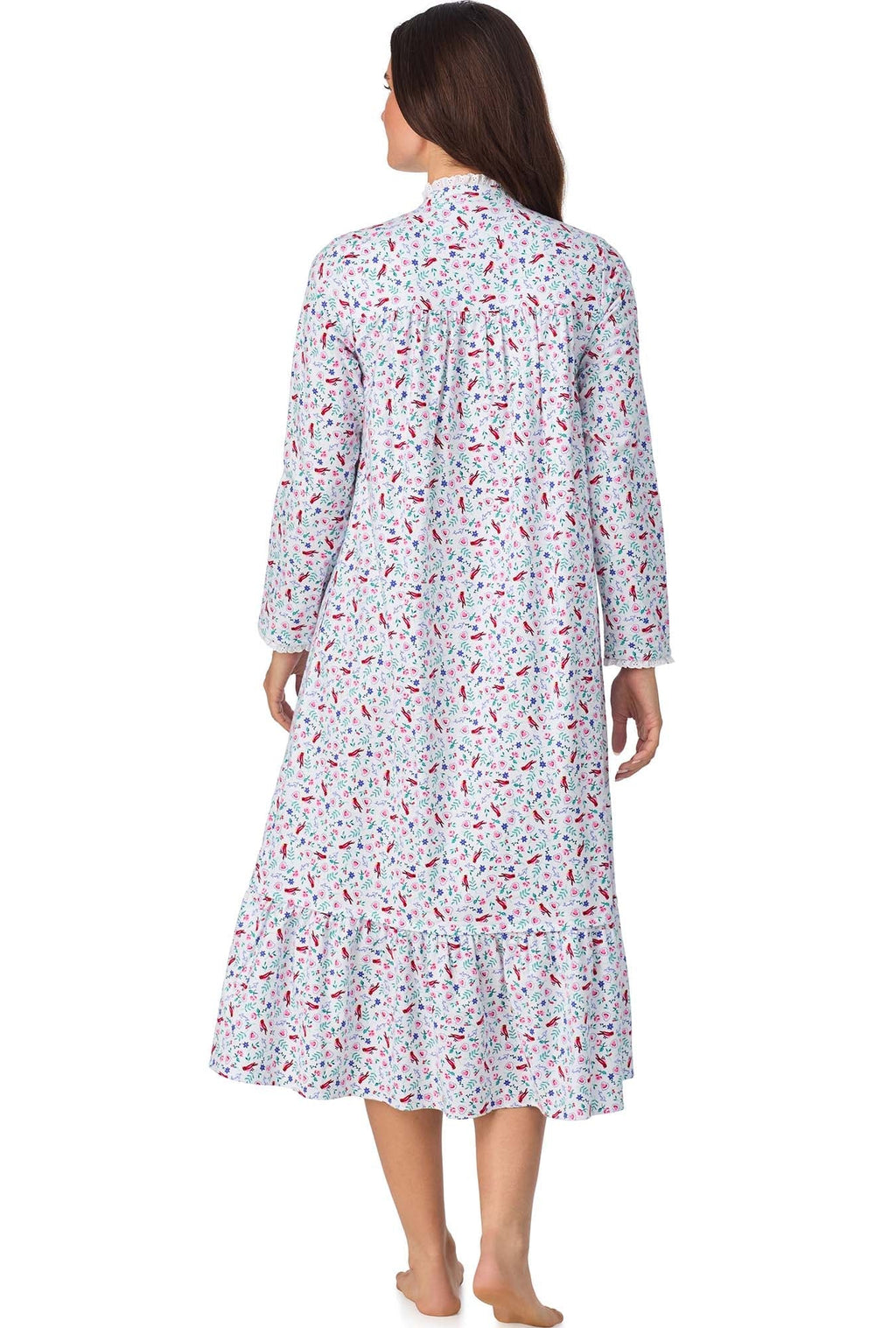 Lanz of Salzburg Women's New Cardinal Highneck Flannel Gown
