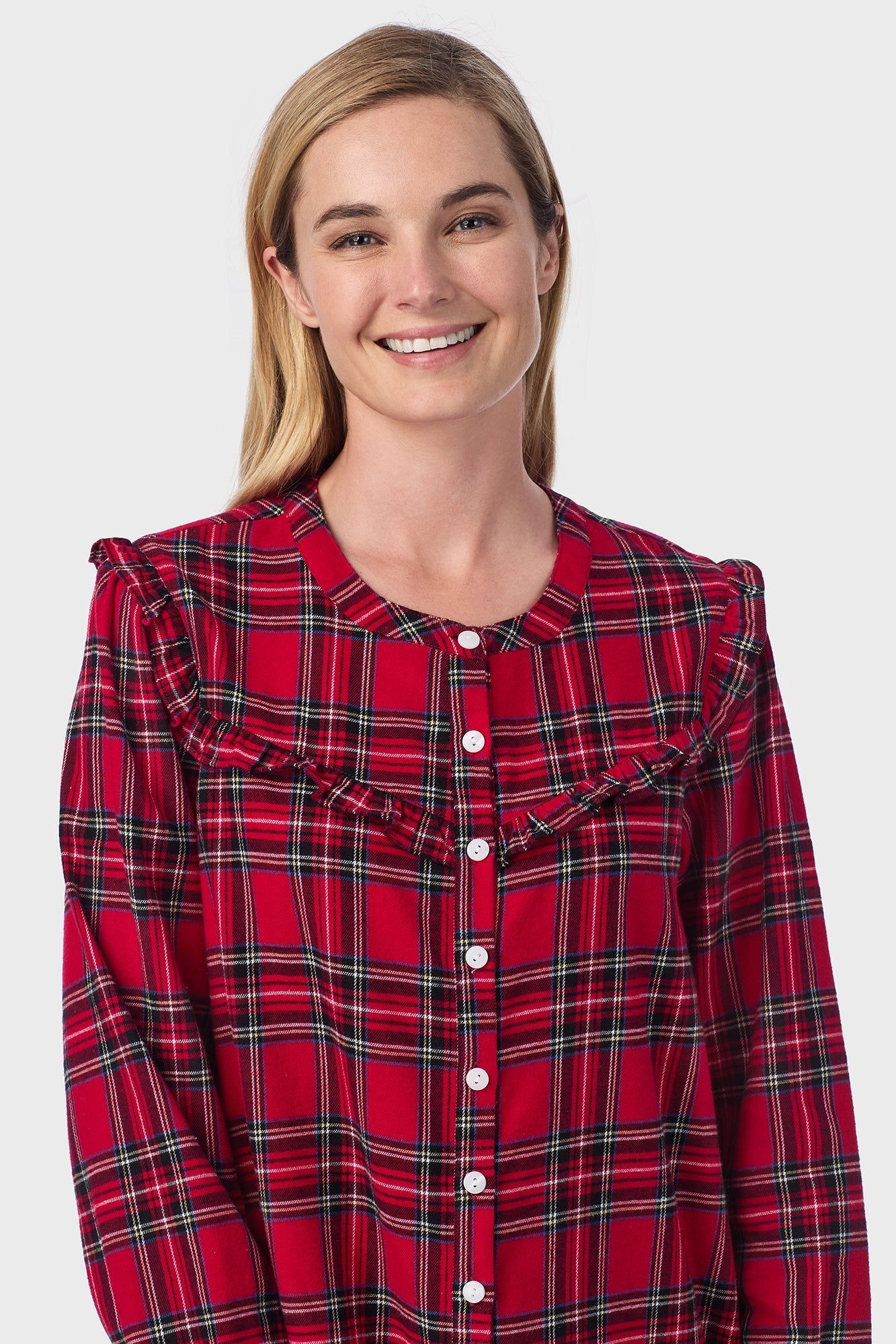 Lanz of Salzburg Women's Red Tartan Womens Nightshirt