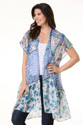 Cato Fashions Patchwork Animal Floral Kimono
