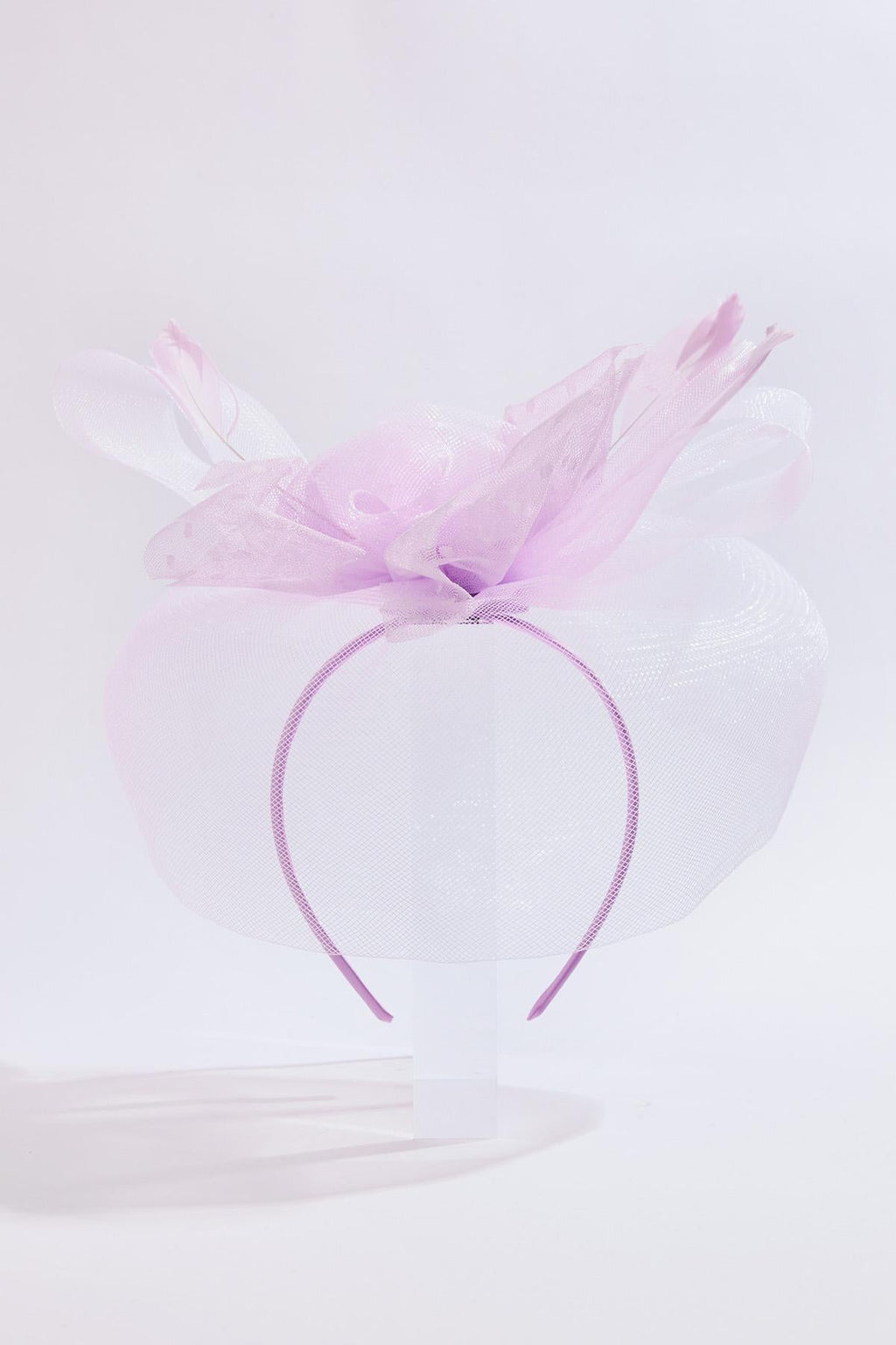 Cato Fashions Purple Dotted Mesh Veil Fascinator
