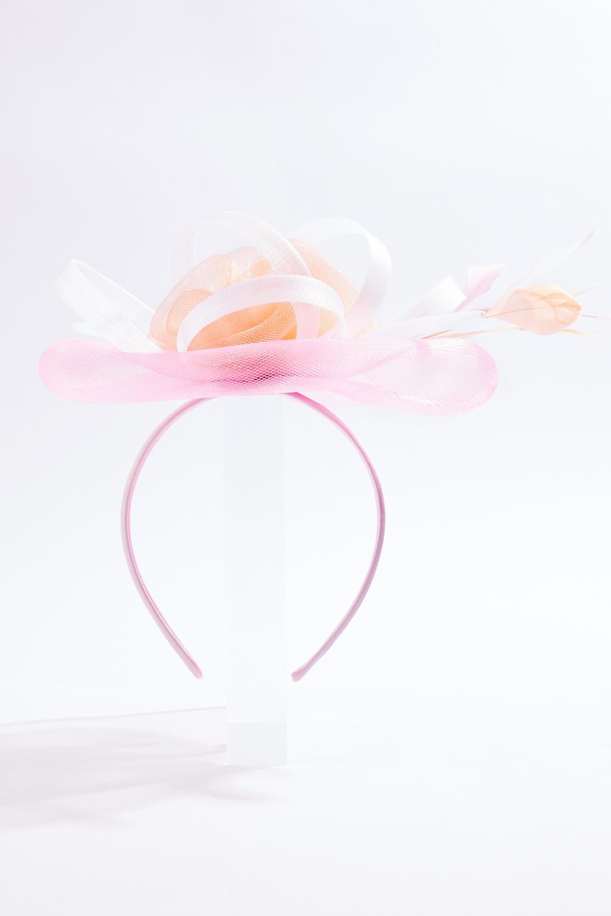 Cato Fashions Multicolor Rose Feather Fascinator