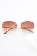 Cato Fashions Rhinestone Studded Rimless Sunglasses