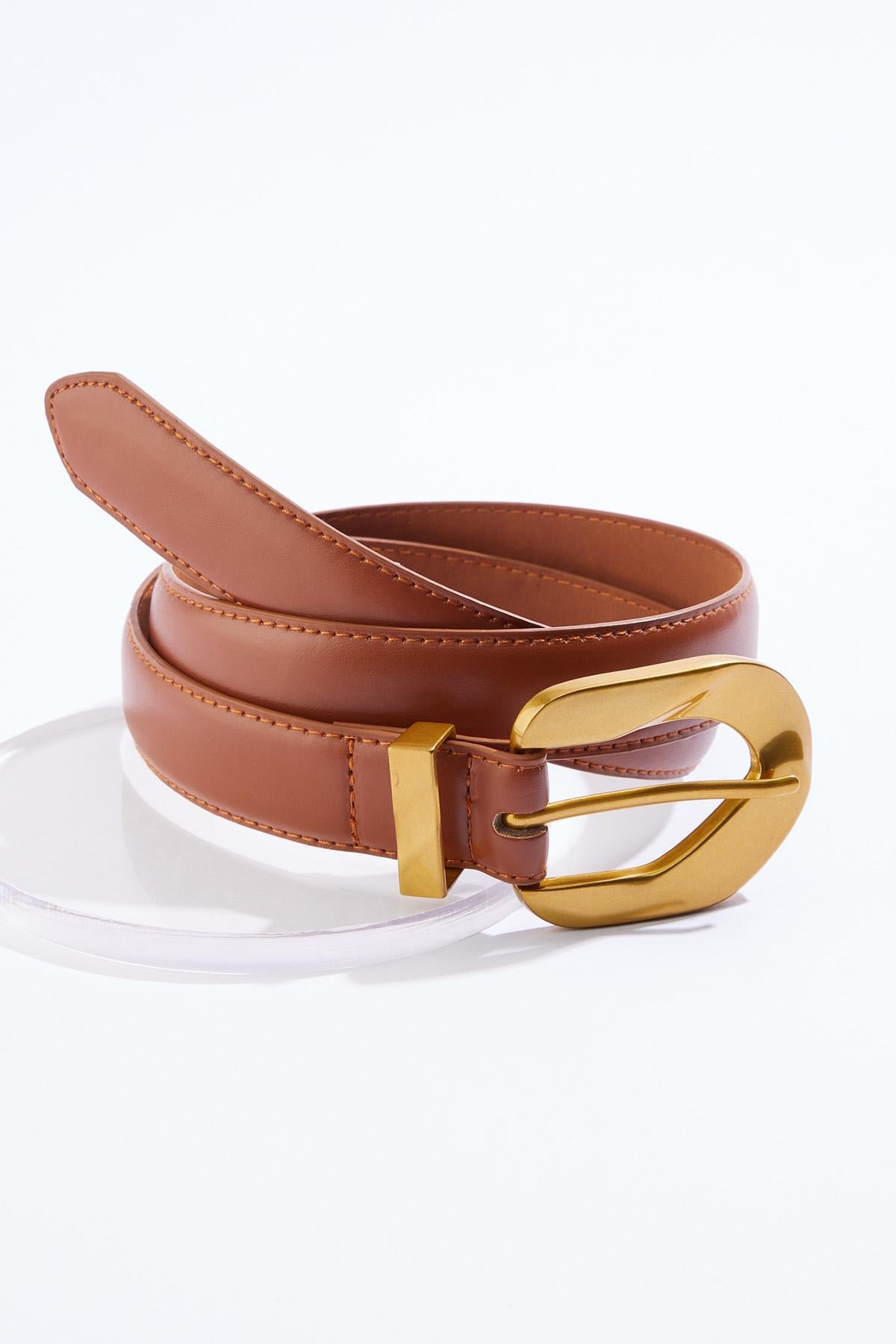 Cato Fashions Plus Size Classic Skinny Gold Buckle Belt