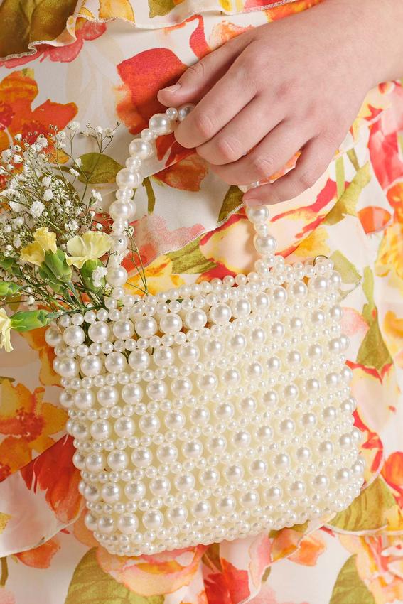 Cato Fashions Mini Pearl Bucket Bag