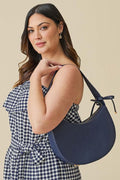 Cato Fashions Classic Faux Leather Asymmetric Rounded Hobo Bag