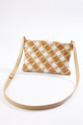 Cato Fashions Neutral Faux Leather Woven Crossbody