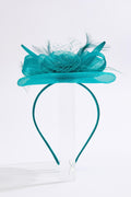 Cato Fashions Green Rosette Mesh Veil Fascinator