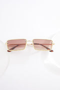 Cato Fashions Embellished Slim Metal Frame Sunglasses