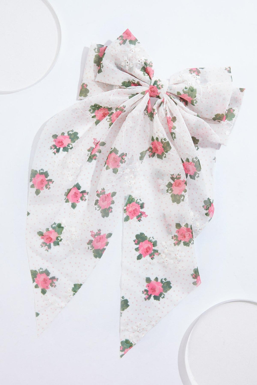 Cato Fashions Floral Polka Dot Bow