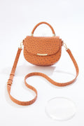 Cato Fashions Textured Faux Leather Round Handle Crossbody