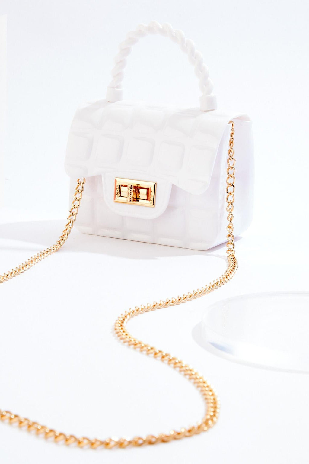 Cato Fashions Quilted Jelly Twist Handle Mini Bag