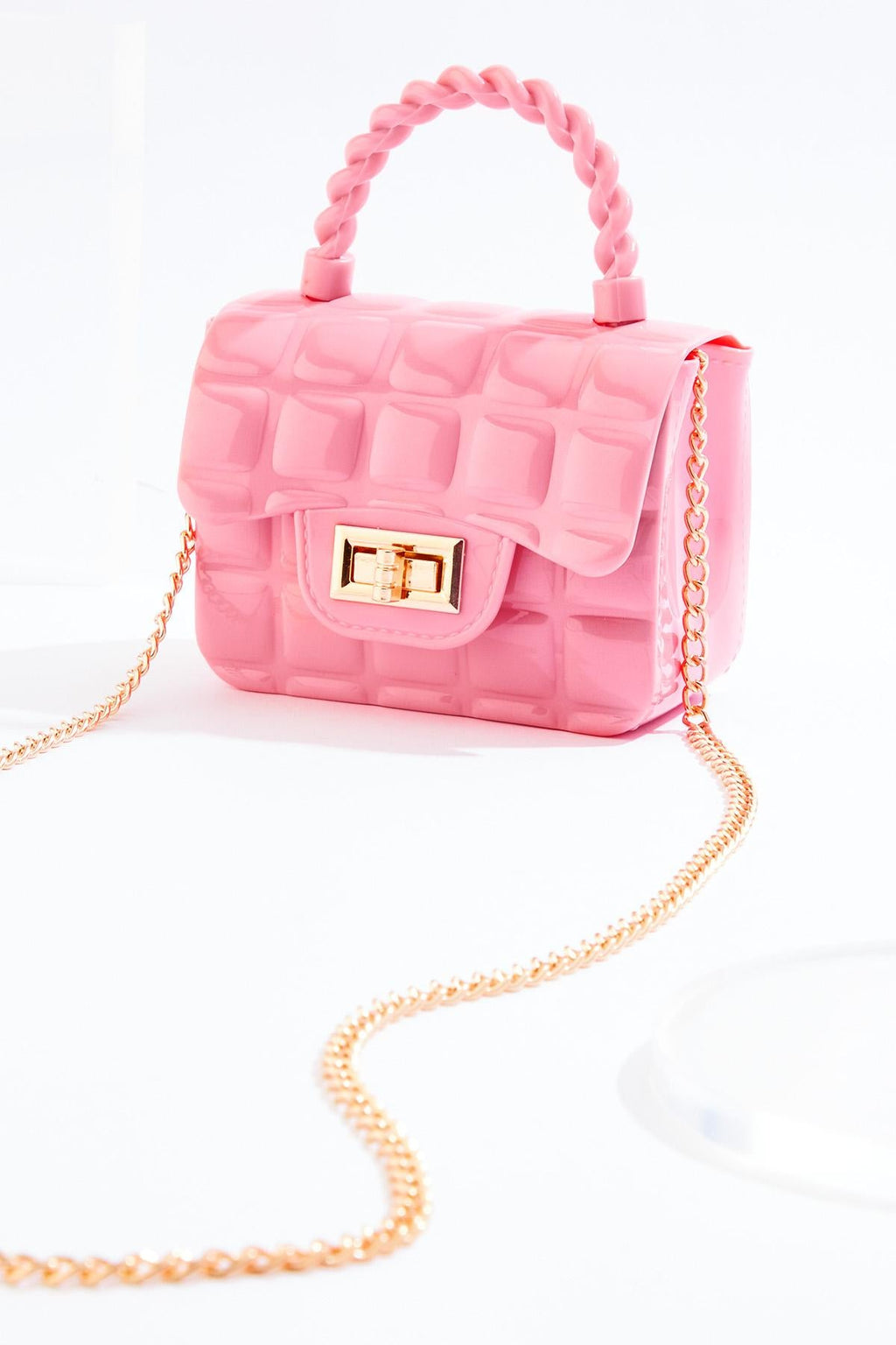 Cato Fashions Quilted Jelly Twist Handle Mini Bag