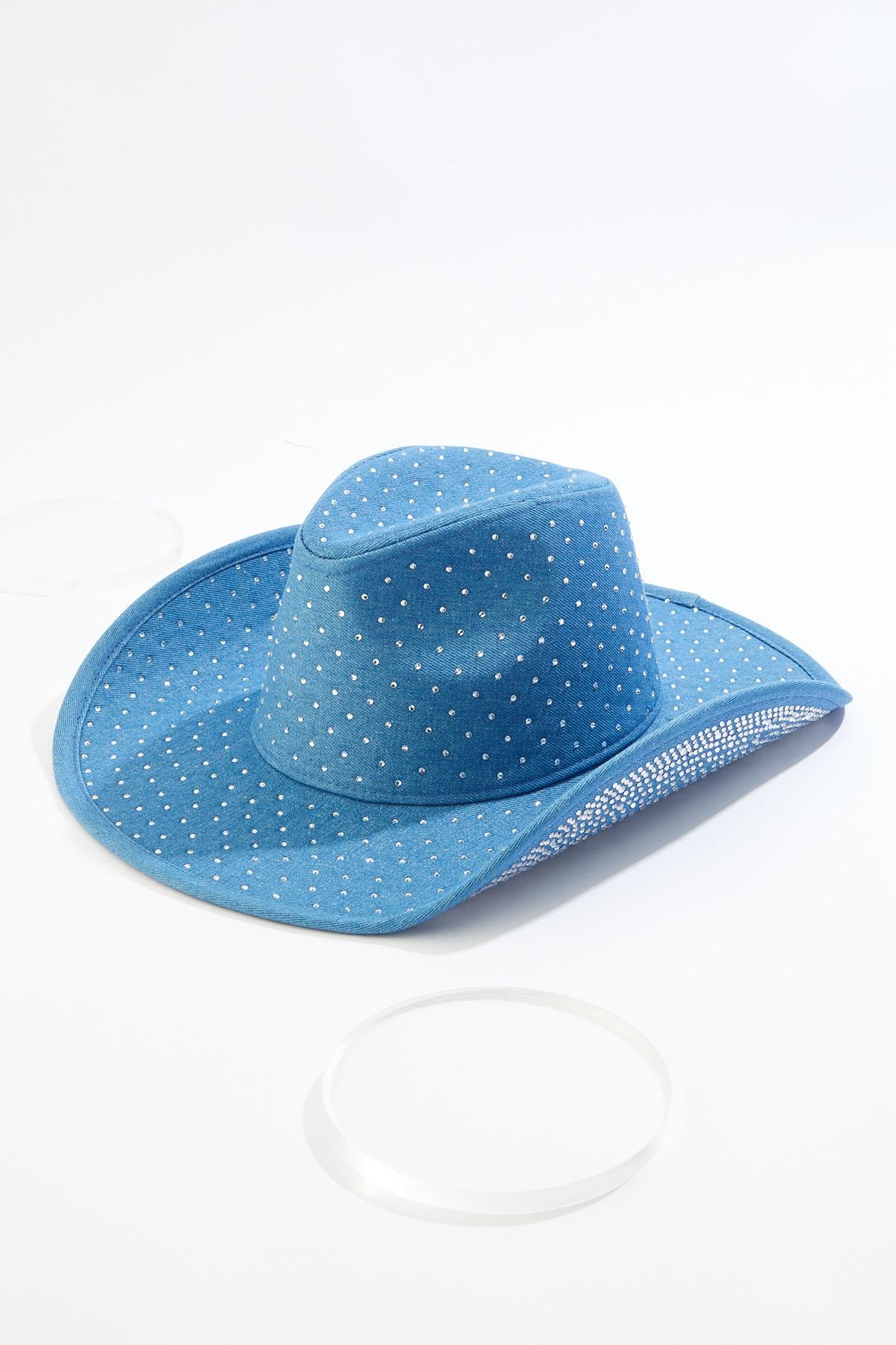 Cato Fashions Rhinestone Embellished Denim Cowboy Hat