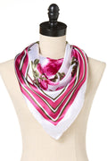 Cato Fashions Rose Printed Silky Square Scarf