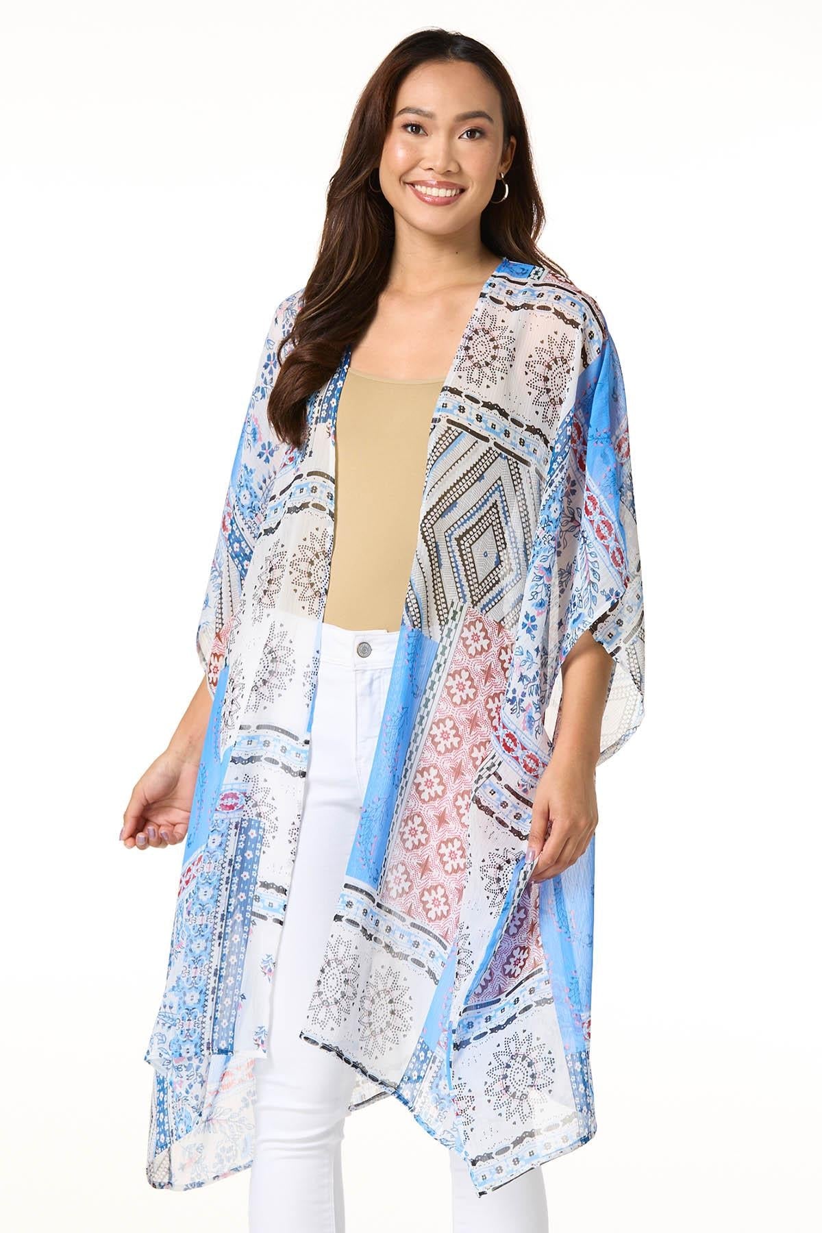 Cato Fashions Patchwork Print Kimono