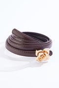 Cato Fashions Plus Size Gold Flower Buckle Belt