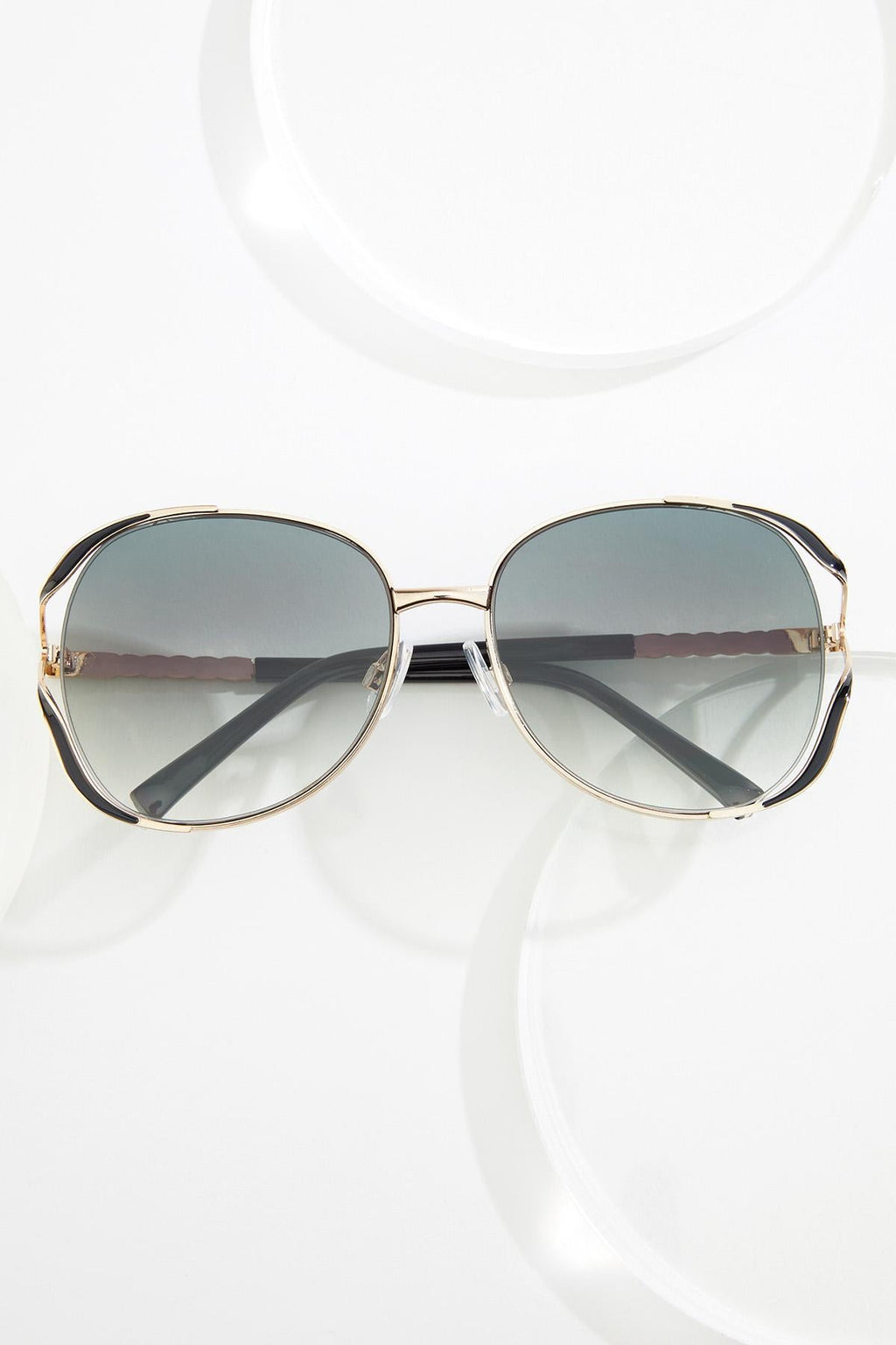 Cato Fashions Metal Cut Out Chain Sunglasses
