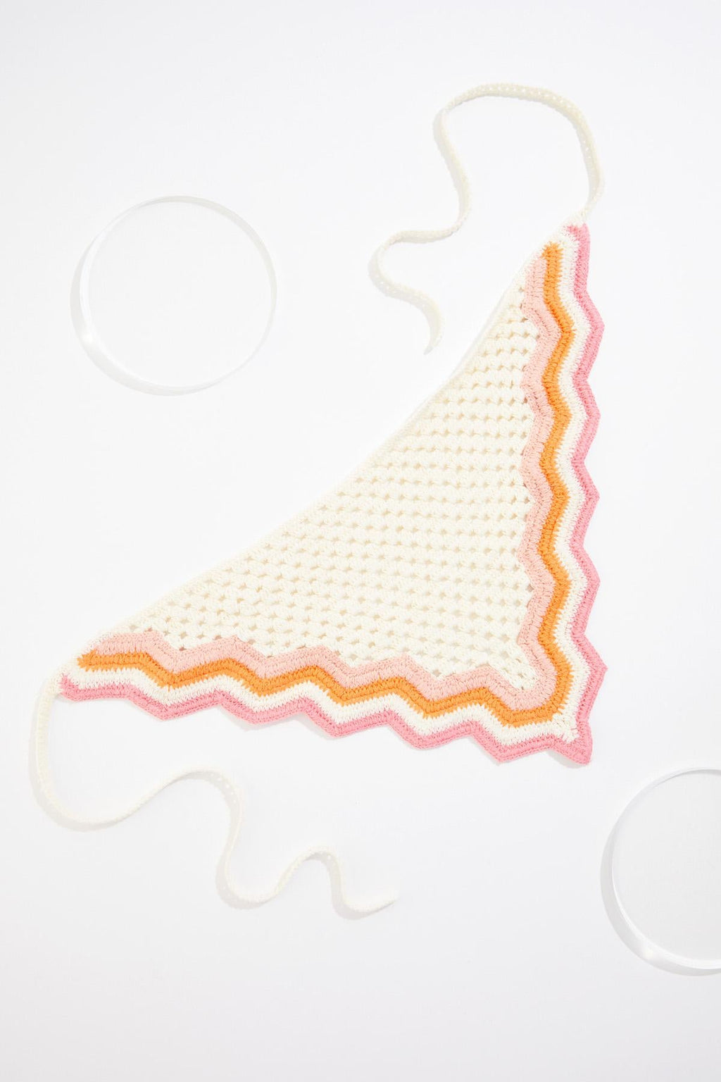 Cato Fashions Pink Orange Crochet Head Wrap