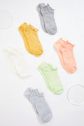 Cato Fashions Ruffle Solid Ankle Sock Set